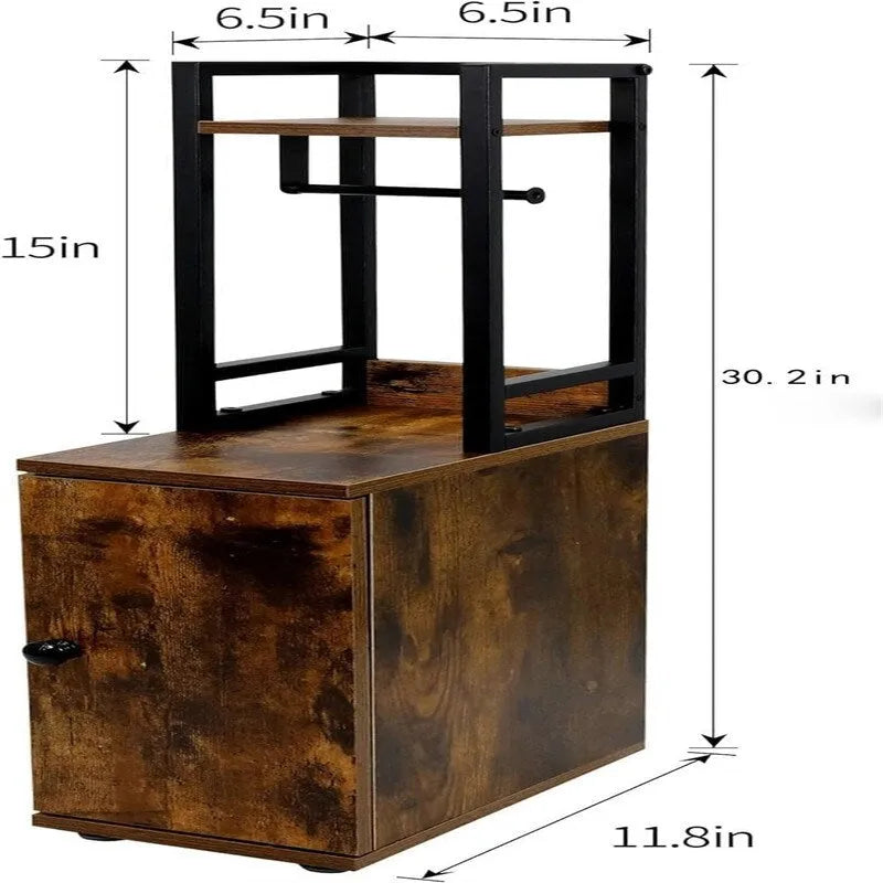 Small Bathroom Storage Cabinet 6.5D x 11.8W x 29.5H Inches