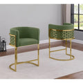 29 Gold Chrome Upholstered Barstools Set of 2