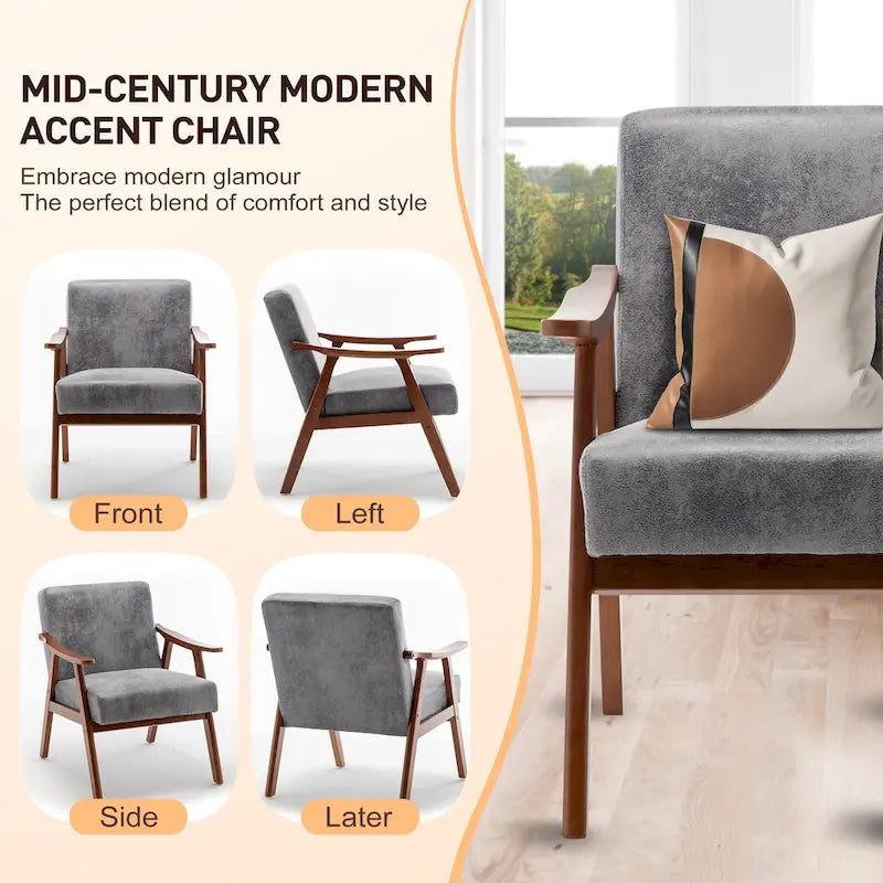 Mid-Century Modern Chair, Living Room Chair