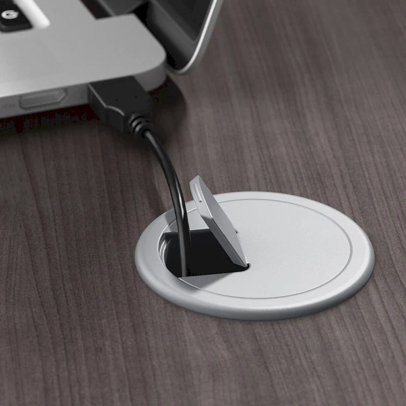 60W Right Handed L-Bow Corner Desk Shell with Cable Management