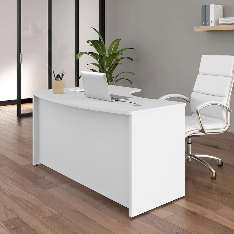 60W Right Handed L-Bow Corner Desk Shell with Cable Management