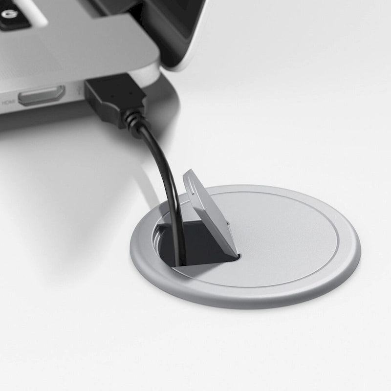 60W Right Handed L-Bow Corner Desk Shell with Cable Management