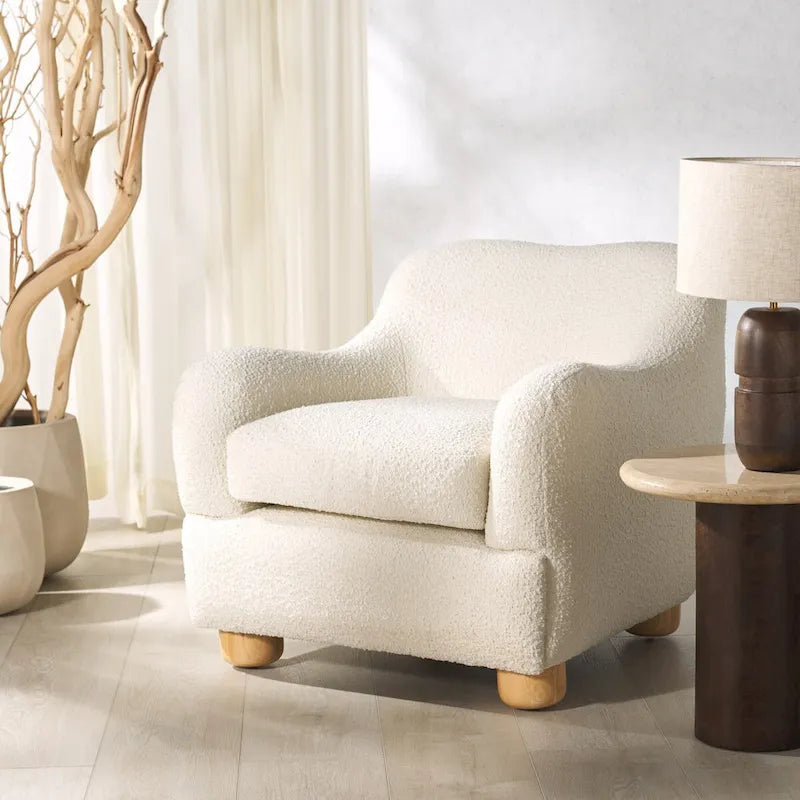 SAFAVIEH Couture Dyanna Boucle Accent Chair - 33Wx35Dx30H